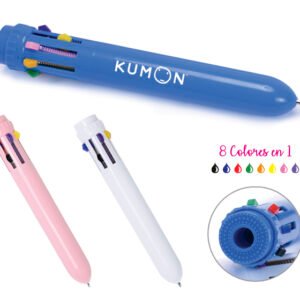 A3096 - BOLÍGRAFO DE PLÁSTICO MULTI TINTAS ARCOÍRIS - Image 1