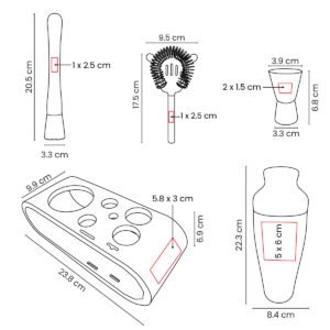 BAR 042 - SET SHAKER MIXARE - SETS Y ESTUCHES - Image 2