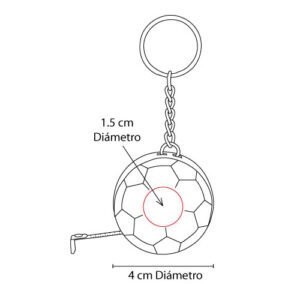 SOC 005 – FLEXÓMETRO SOCCER BALL – LLAVEROS FUNCIONES - Image 2